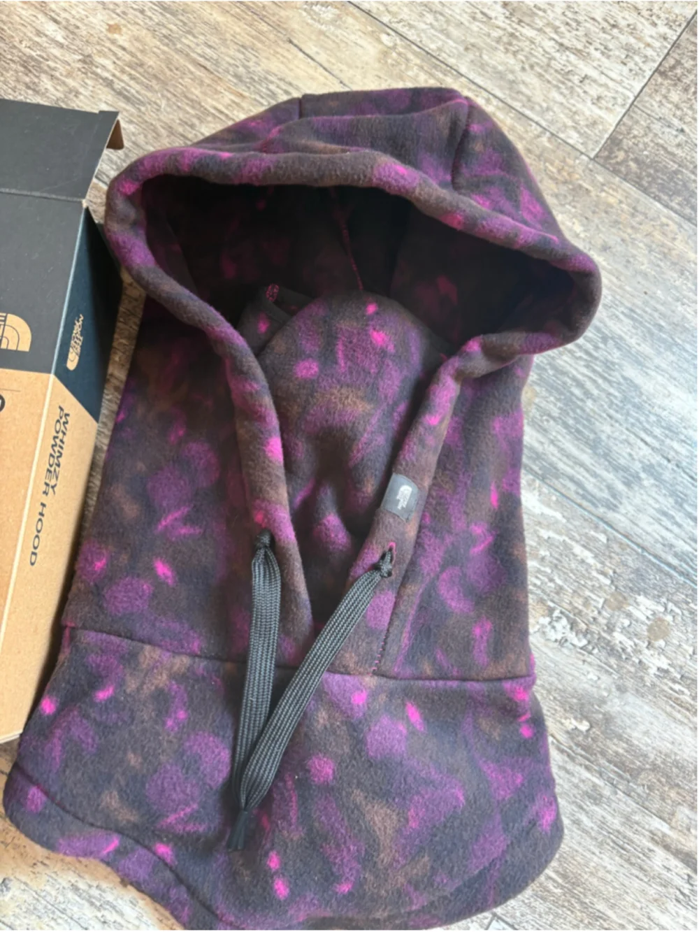 The North Face Whimzy Powder Hood S/M Purple Black Green Floral Helmet Compatibl